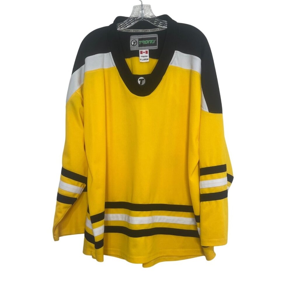 Tronx Hockey Jersey XL Yellow Black Sports Number 14